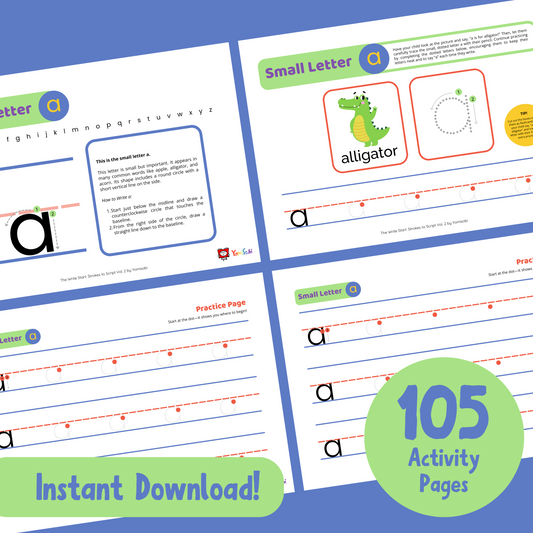 The Write Start: Strokes to Script Vol. 2 Lowercase Letters