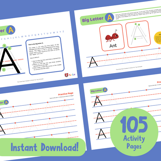 The Write Start: Strokes to Script Vol. 1 Uppercase Letters